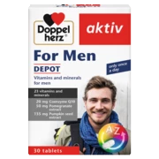 Illustration of the product packaging Doppelherz aktiv For Men DEPOT front view
